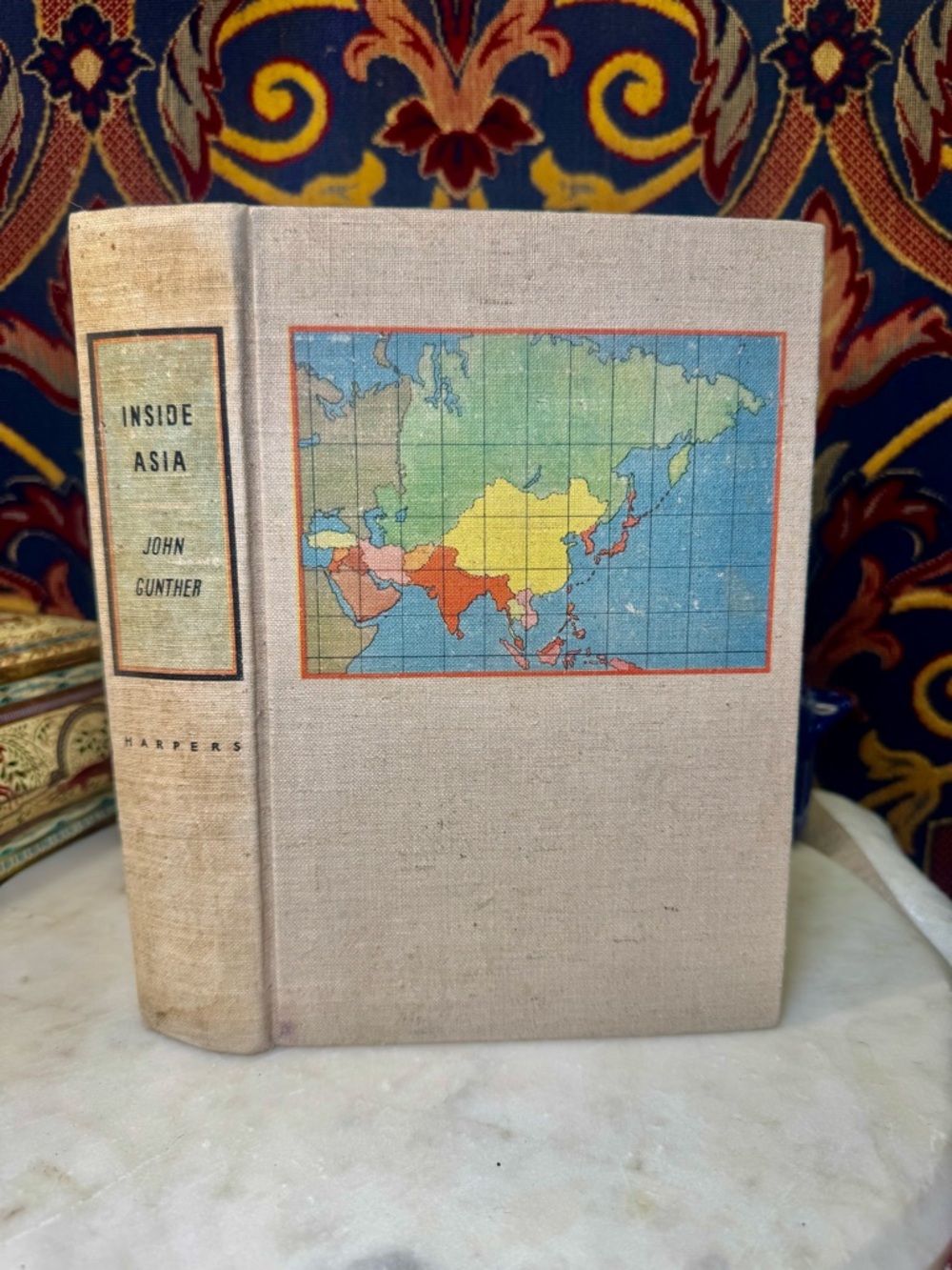 Vintage Book “Inside Asia” by John Gunther (1939) Harper & Brothers | Hardcover